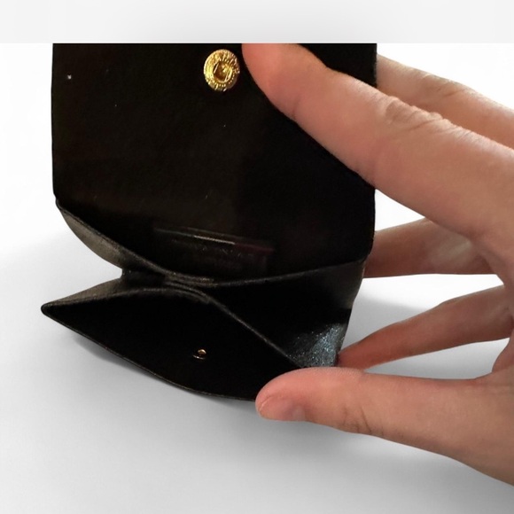 Black Textured Wristlet with Minimalist Design - Picture 4 of 4